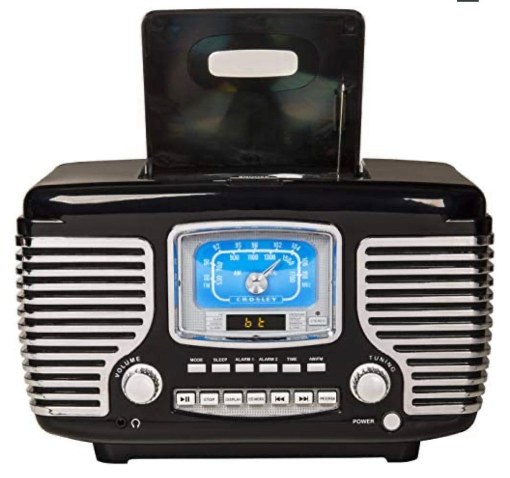 Crosley Corsair Tabletop Am/fm Bluetooth Radio With Cd Player And Dual Alarm Clock