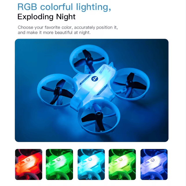 S4 Mini Remote Control Intelligent Obstacle Avoidance - Light Flow Hovering - Multiple Light Variations - Indoor And Outdoor Flight - Beginner Drone for Beginners