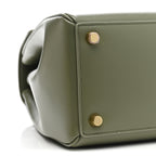 Satinated Calfskin Medium 16 Top Handle Bag Sage