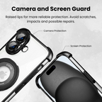 Entronix [Magnetic] Case Compatible with iPhone 17 - [Clear Back] Luxury Glossy Gripstand