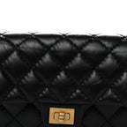 Aged Calfskin Quilted 2.55 Reissue Chain Waist Bag Black