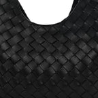 Nappa Intrecciato Small Campana Shoulder Bag Black