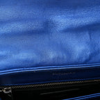 Metallic Calfskin Y Quilted Monogram Toy Loulou Crossbody Bag Blue Royal