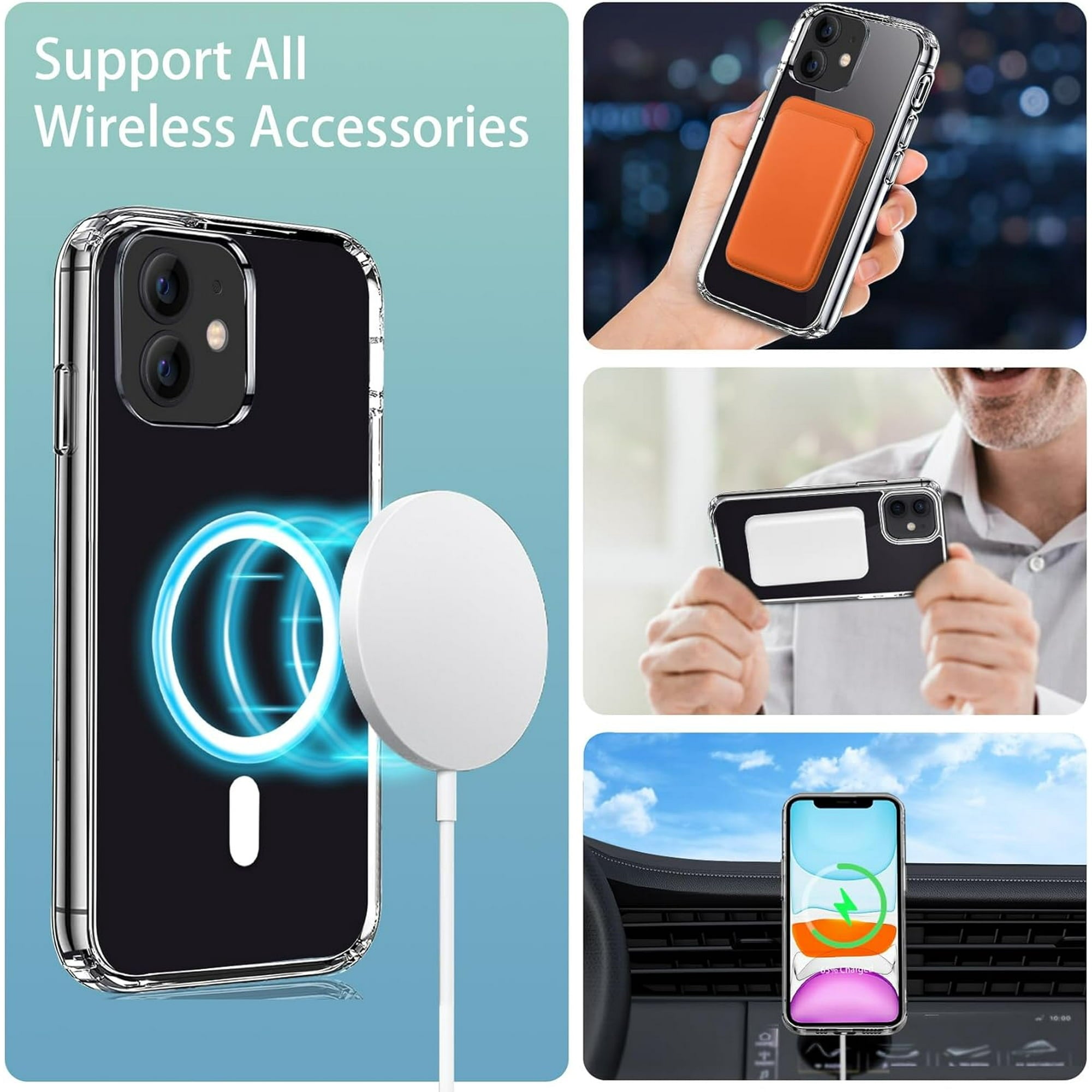 Entronix [Magnetic] Case Compatible with iPhone 11 - [Hard Back] Slim Clear
