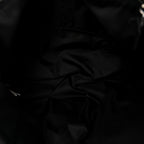 Re-Nylon Padded Printed Medium Tote Bag Black White