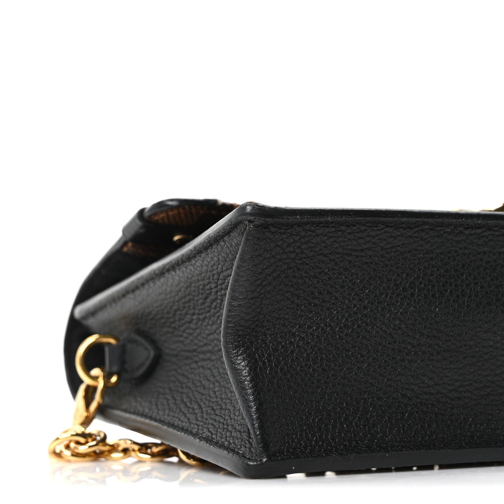 Damier Ebene Vavin Chain Wallet Black