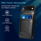 Entronix Case Compatible with iPhone 17 Air - [6 Slot Card Holder] Slim Leather Wallet