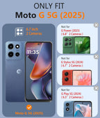 Entronix [Magnetic] Case Compatible with Moto G 5G 2025 - [Hard Back] Slim Clear