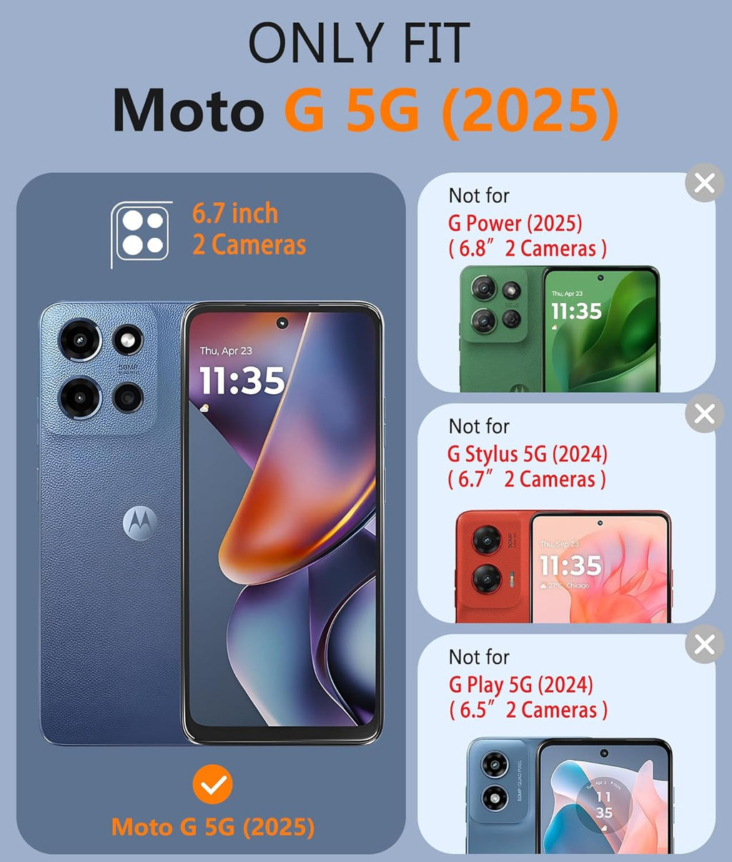 Entronix Case Compatible with Moto G 5G 2025 - [Hard Back] Clear Cover