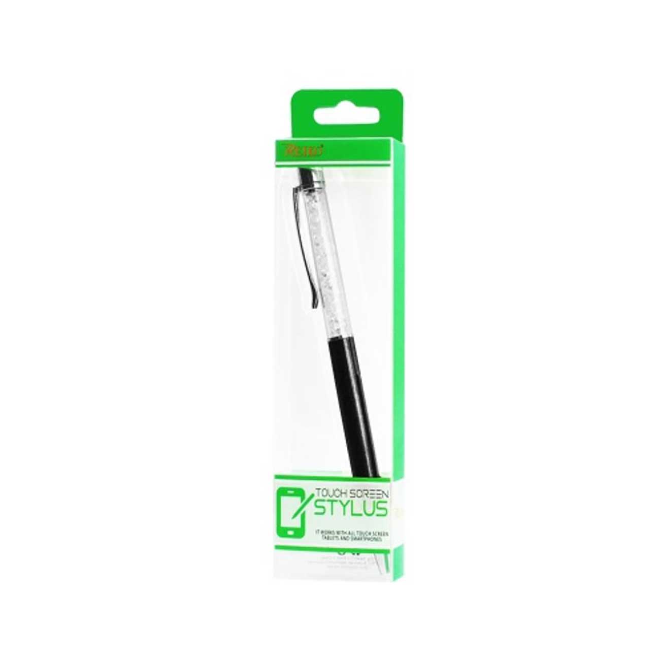 Reiko Crystal Stylus Touch Screen With Ink Pen In Black