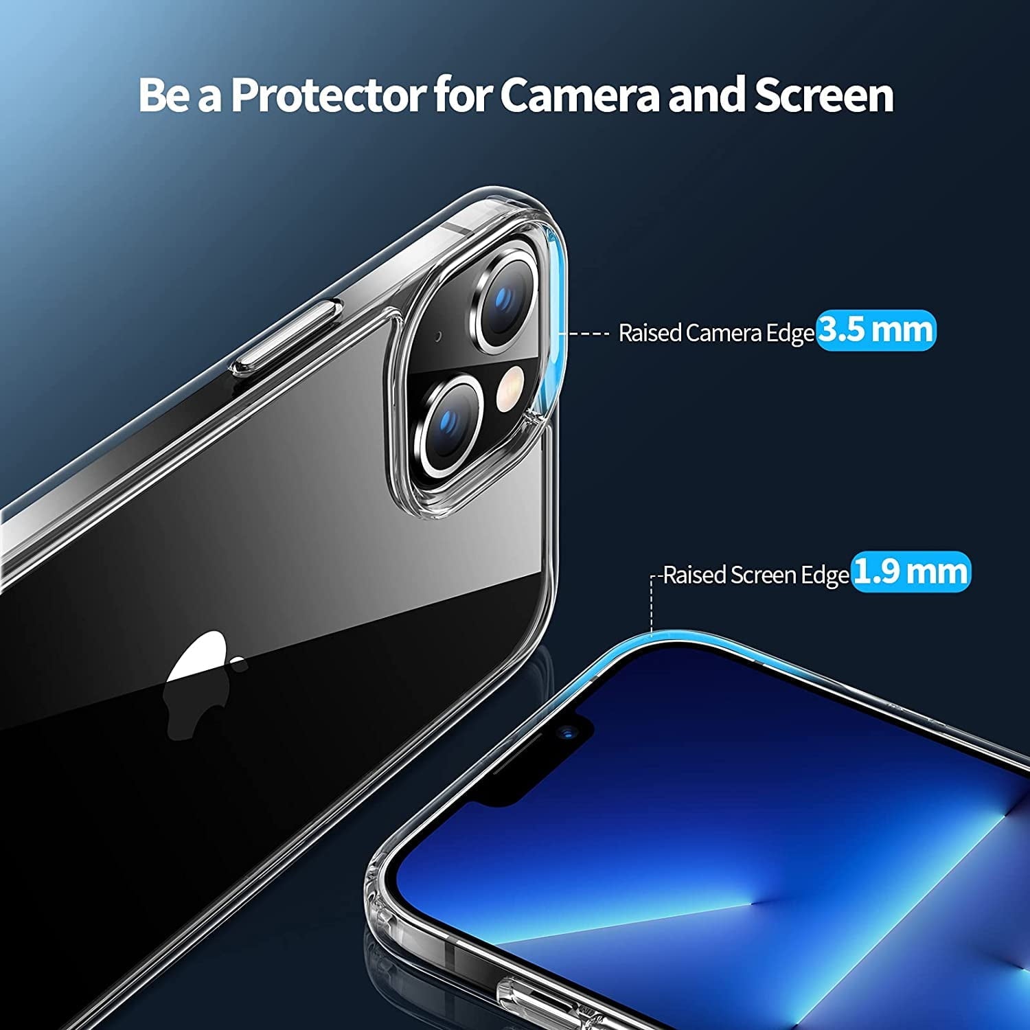 Entronix Case Compatible with iPhone 15 Plus - [Hard Back] Slim Clear