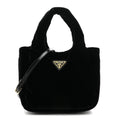 Padded Velvet Mini Bag Black