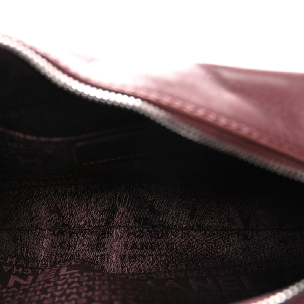 Lambskin Lax Small Tassel Shoulder Bag Dark Purple