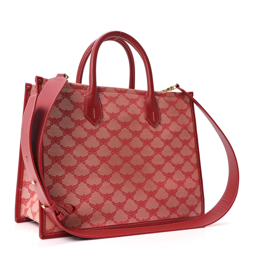 Lauretos Nappa Medium Himmel Shopper Tote Red