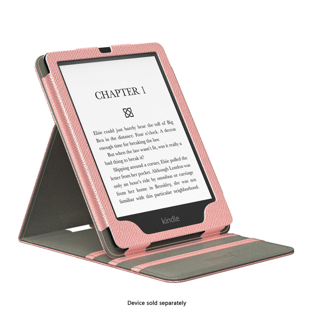 SAHARA - Indy Series Vertical Folio Case for Amazon Kindle Paperwhite (2024) and Colorsoft - Pink