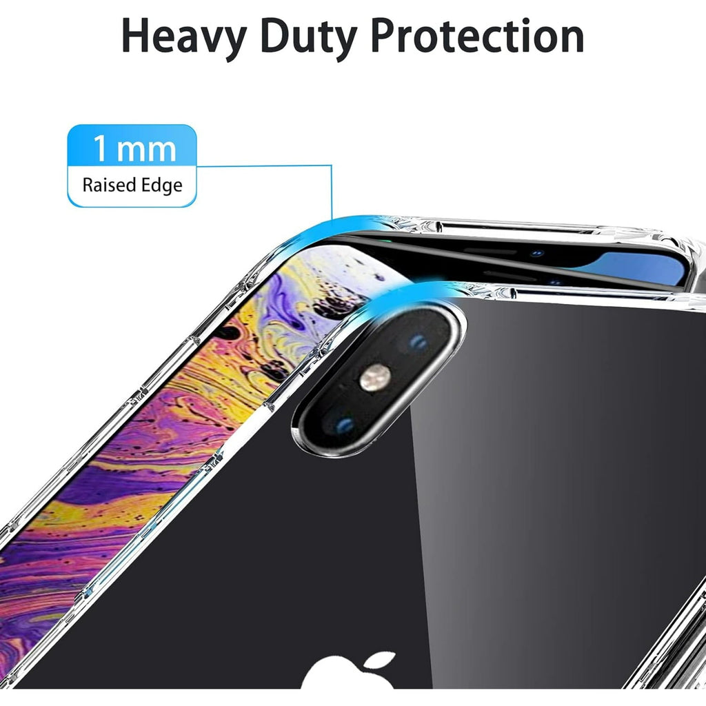 Entronix Case Compatible with iPhone XS/X - [Hard Back] Thick Clear