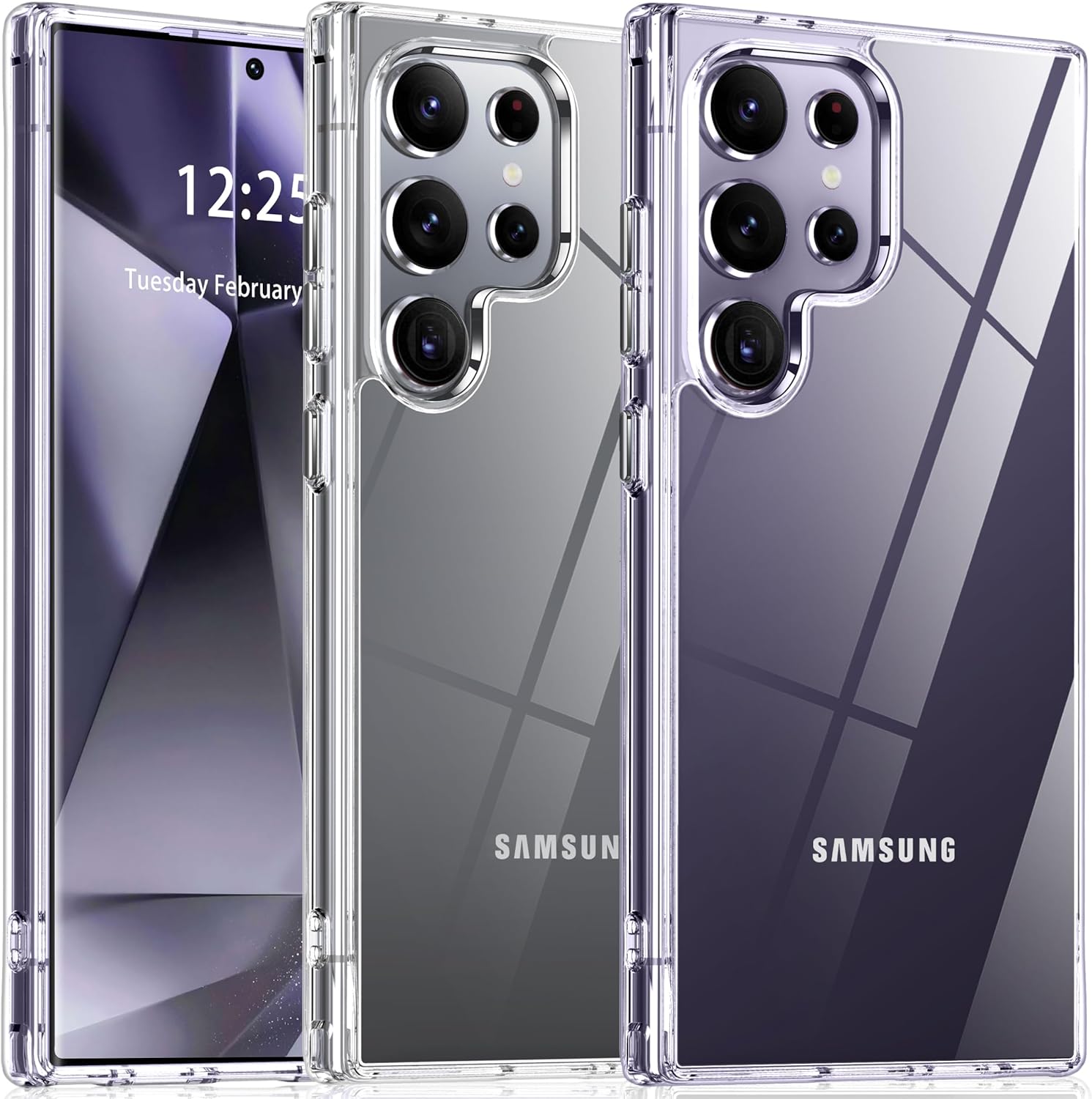 Entronix Case Compatible with Galaxy S22 Ultra - [Hard Back] Clear Cover
