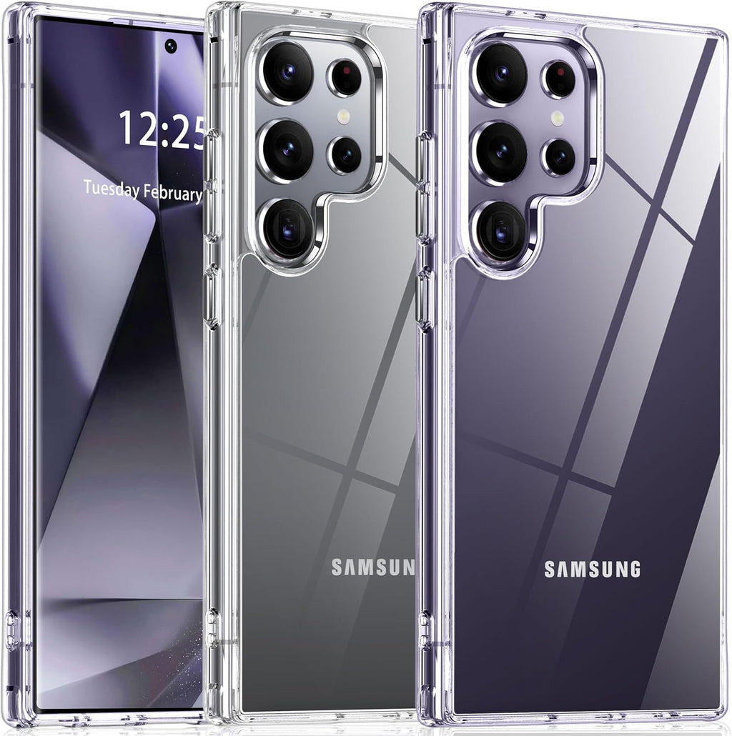Entronix Case Compatible with Galaxy S21 Ultra - [Hard Back] Clear Cover