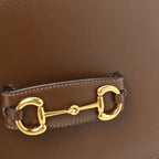 Azalea Calfskin Horsebit 1955 Shoulder Bag Brown Sugar