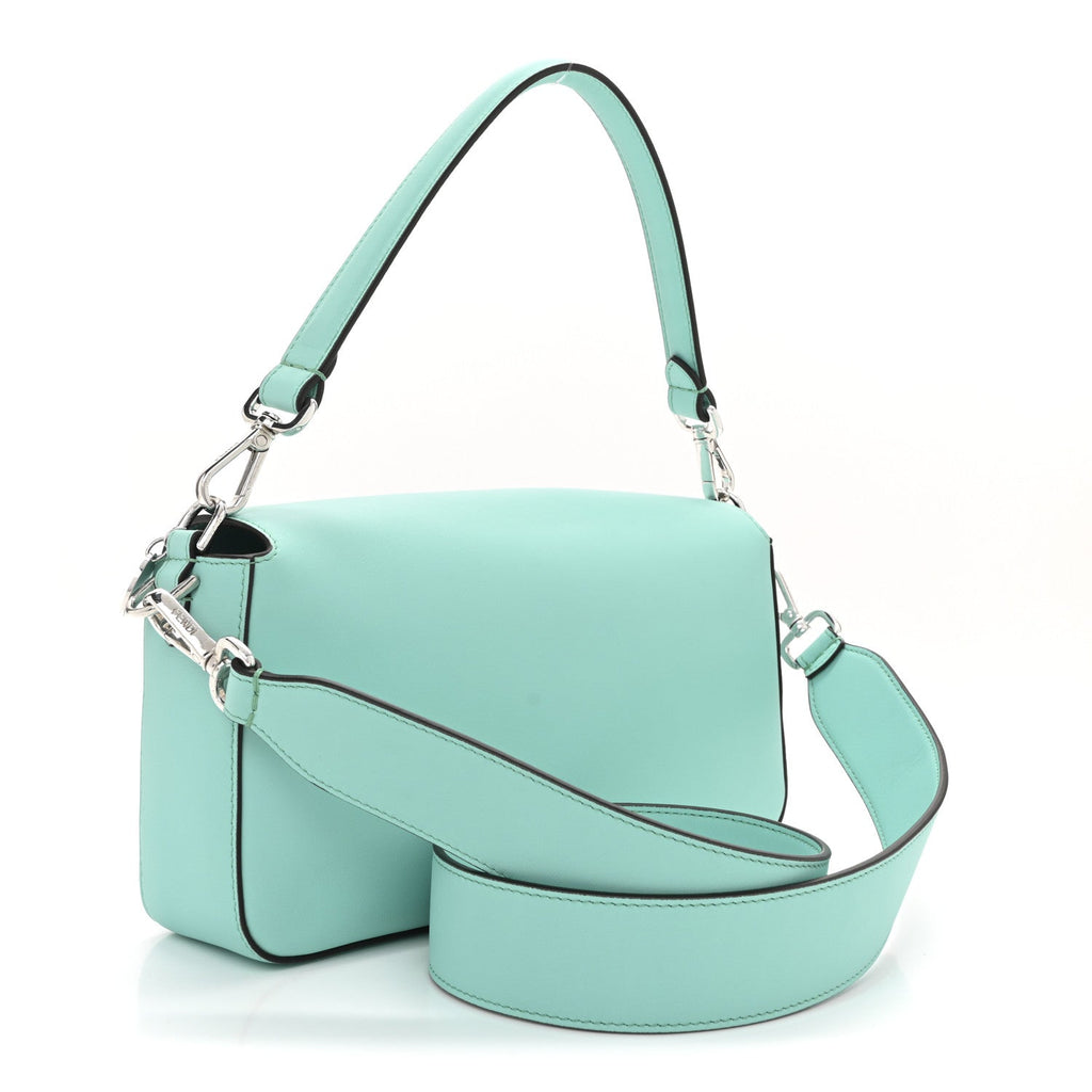 X TIFFANY Nappa Silver Baguette Blue Tiffany Silver