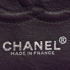 Caviar Quilted Small Double Flap Dark Purple
