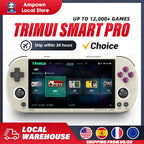 Smart Pro Handheld Game Console with 4.96'' IPS Screen, Linux System, Joystick, RGB Lighting - Retro Video Game Console Gift
