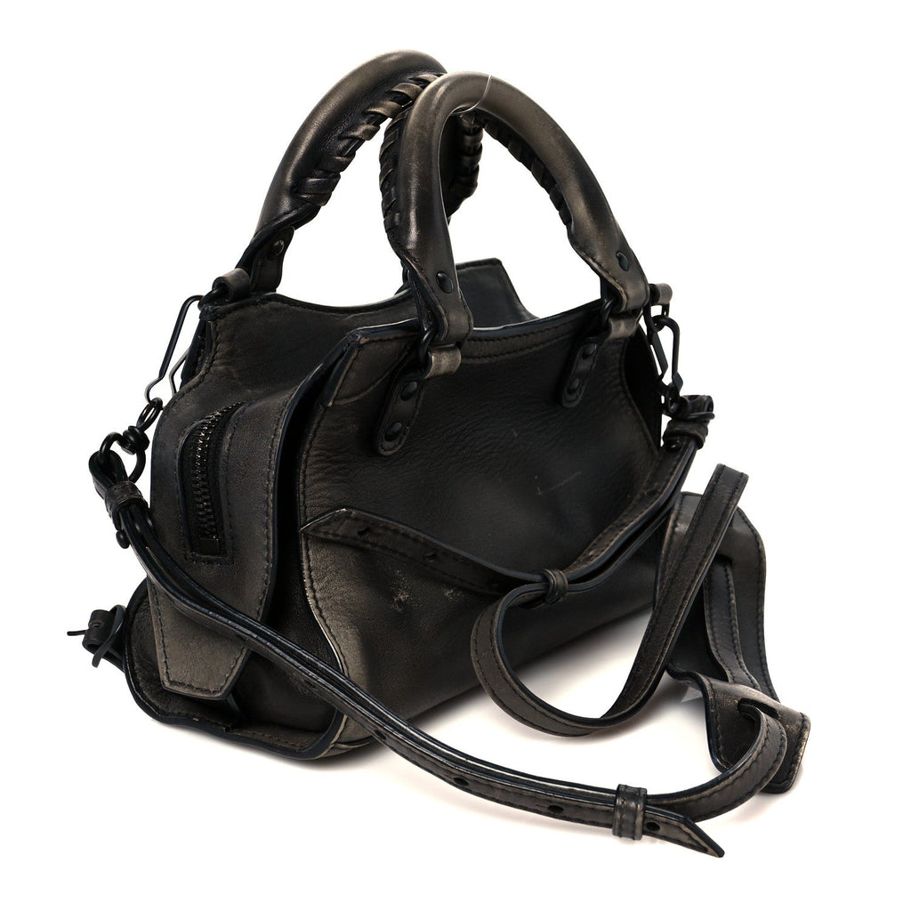 Used Calfskin Black Hardware Mini Neo Classic City Black