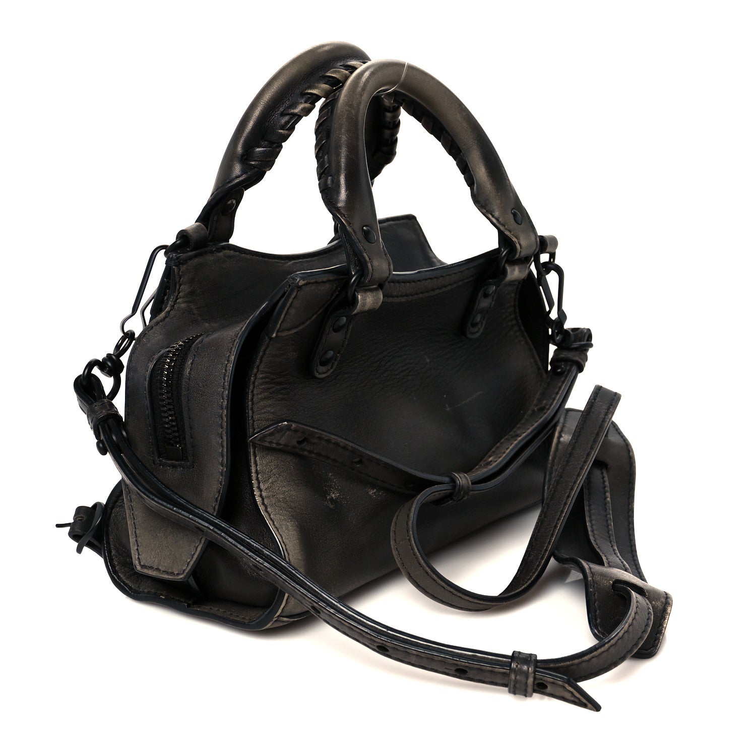 Used Calfskin Black Hardware Mini Neo Classic City Black