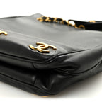 Lambskin Triple CC Shoulder Bag Black