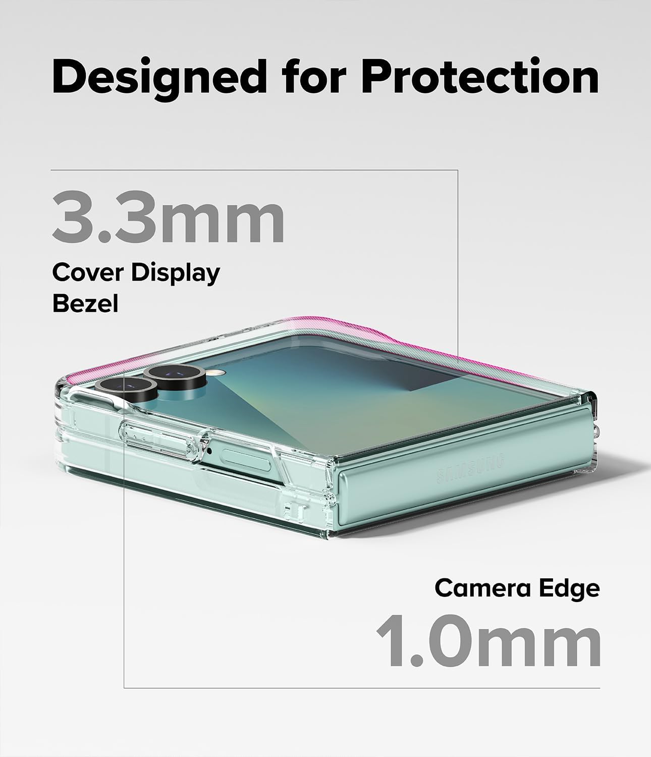 Entronix Case Compatible with Galaxy Z Flip 7 - [Hard Back] Clear Cover