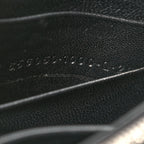 Shiny Calfskin Monochrome Crocodile Embossed Hourglass Chain Bag Black