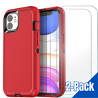 Entronix Bundle Compatible with iPhone 12 Mini - Heavy Duty Case & 2 Clear Screen Protectors