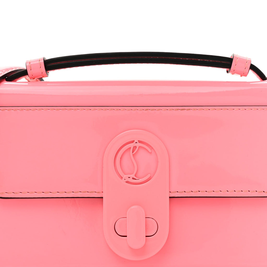 Patent Calfskin Small Elisa Baguette Bubble Gum