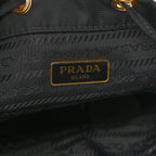 Saffiano Tessuto Nylon Mini Bucket Crossbody Bag Black