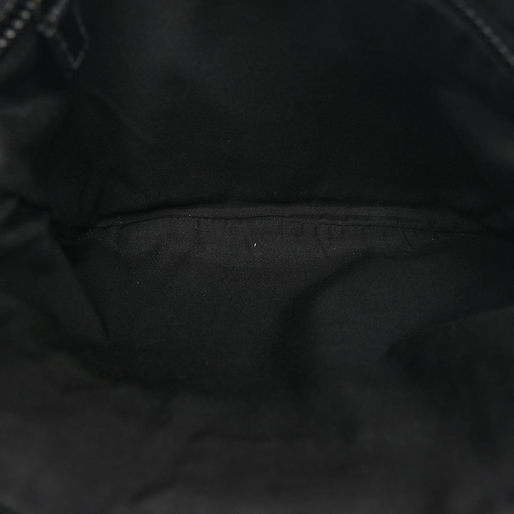 Nylon Monogram Small Flat Messenger Bag Black