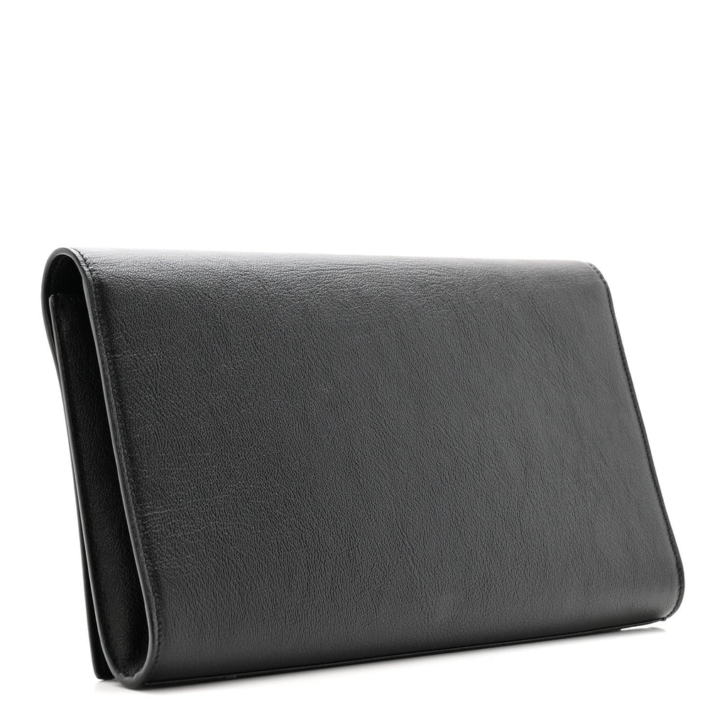 Calfskin Monogram Large Belle De Jour Clutch Black