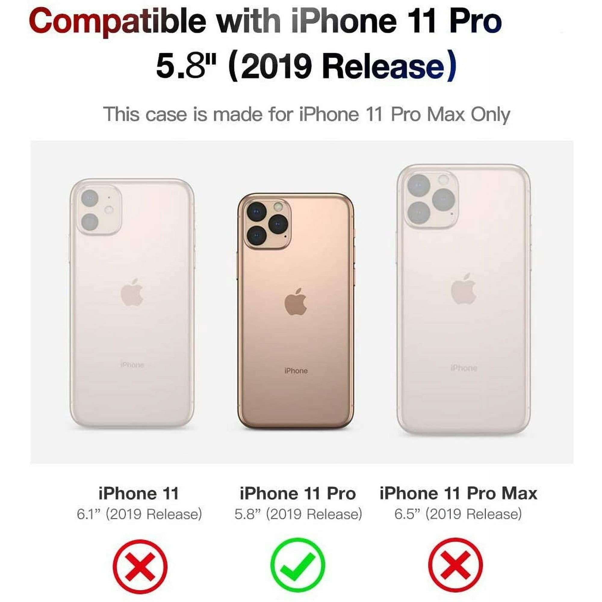 Entronix Clear Camera Lens Protector Compatible with iPhone 11 Pro - 2-Piece Combo