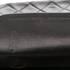 Lambskin Quilted Small Double Flap Black