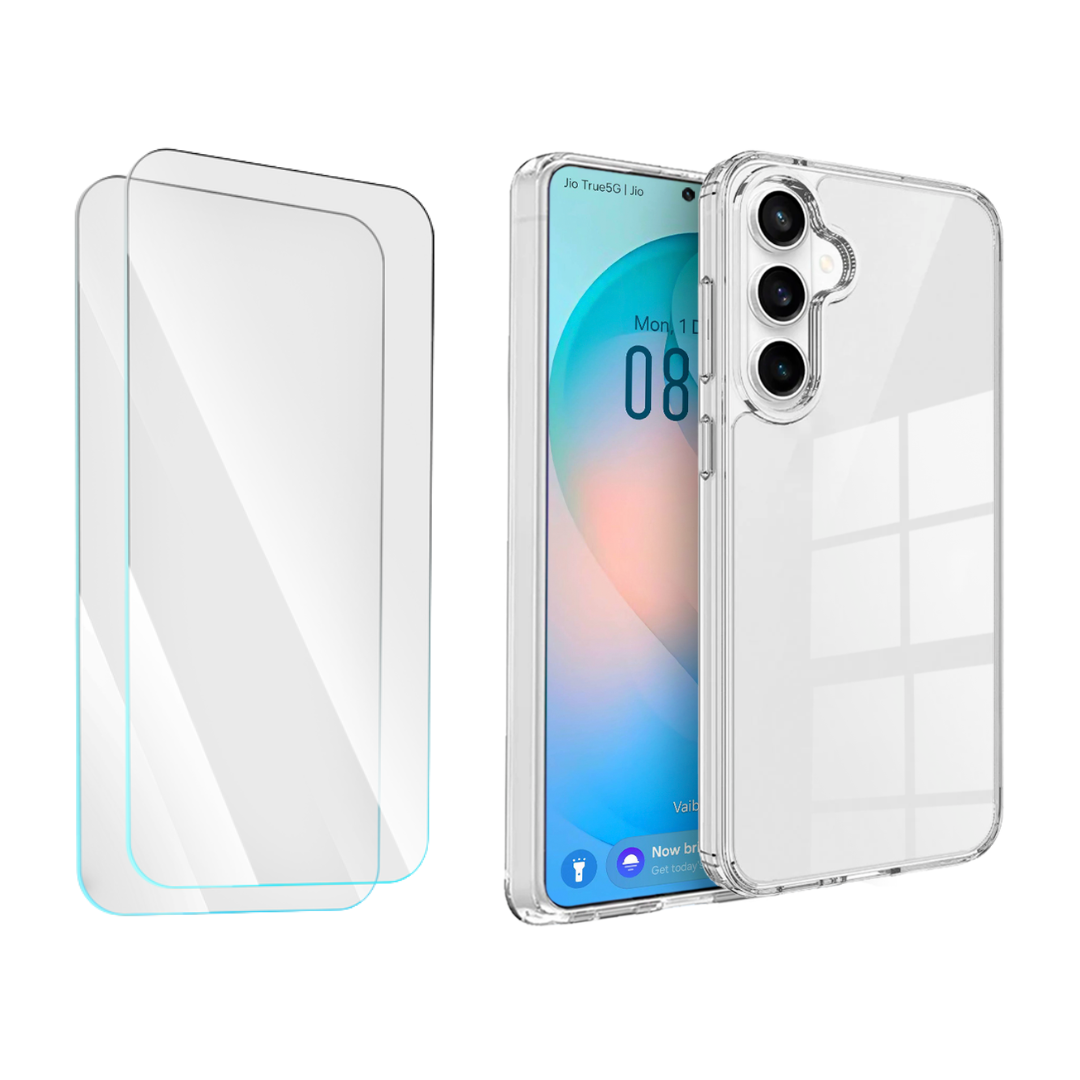 [DIS] Entronix Bundle Compatible with Galaxy S26 Plus - [Hard Back] Clear Case & 2 Clear Screen Protectors