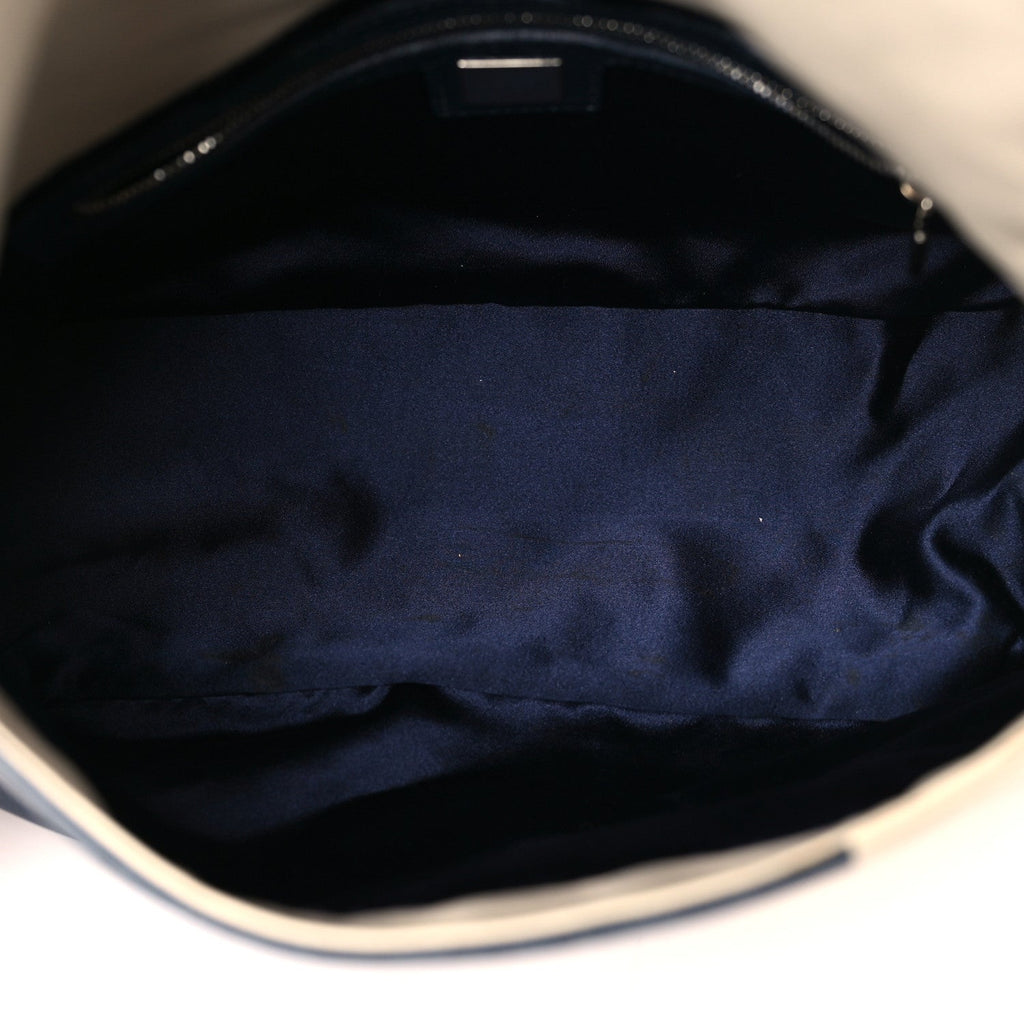Vitello Bi-Color Mama Baguette Blue Beige