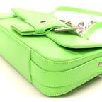 Smooth Calfskin Small Lindsay Shoulder Bag Acid Green