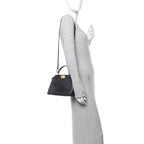 Python Shiny Nappa Mini Peekaboo Iconic Satchel Blue Jeans