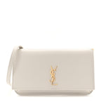 Smooth Calfskin Monogram Phone Holder Crossbody Crema Soft
