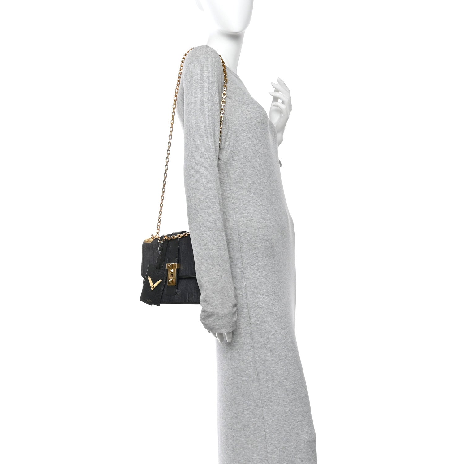 Denim B-Rockstud Flap Blue Blue