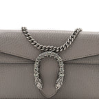 Dollar Calfskin Crystal Super Mini Dionysus Shoulder Bag Dusty Grey Black Diamond