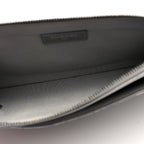 Metallic Lambskin Quilted Clutch With Chain Silver