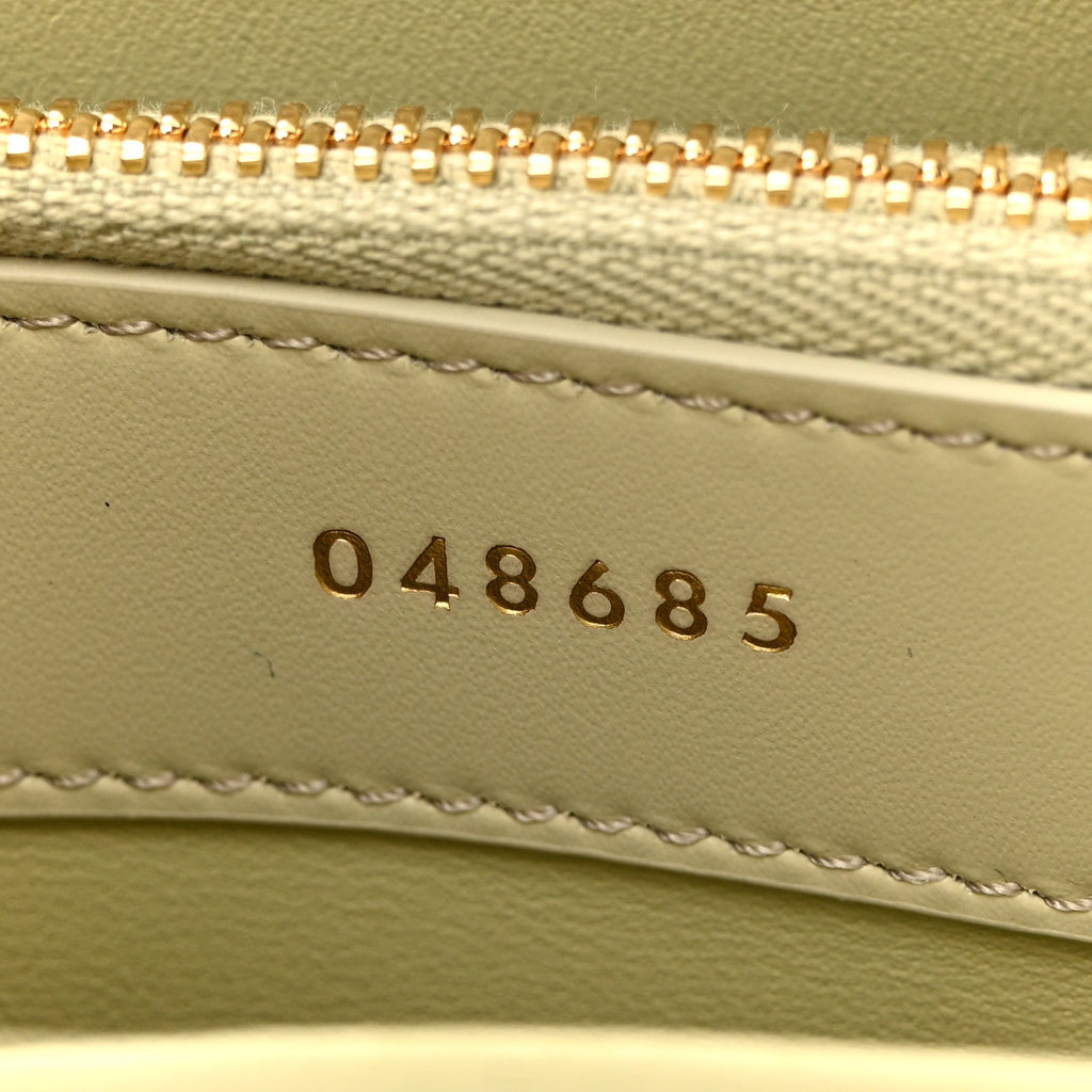 Satinated Calfskin Mini 16 Top Handle Bag Almond Green