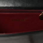 Lambskin Quilted Small Single Flap Bag Black