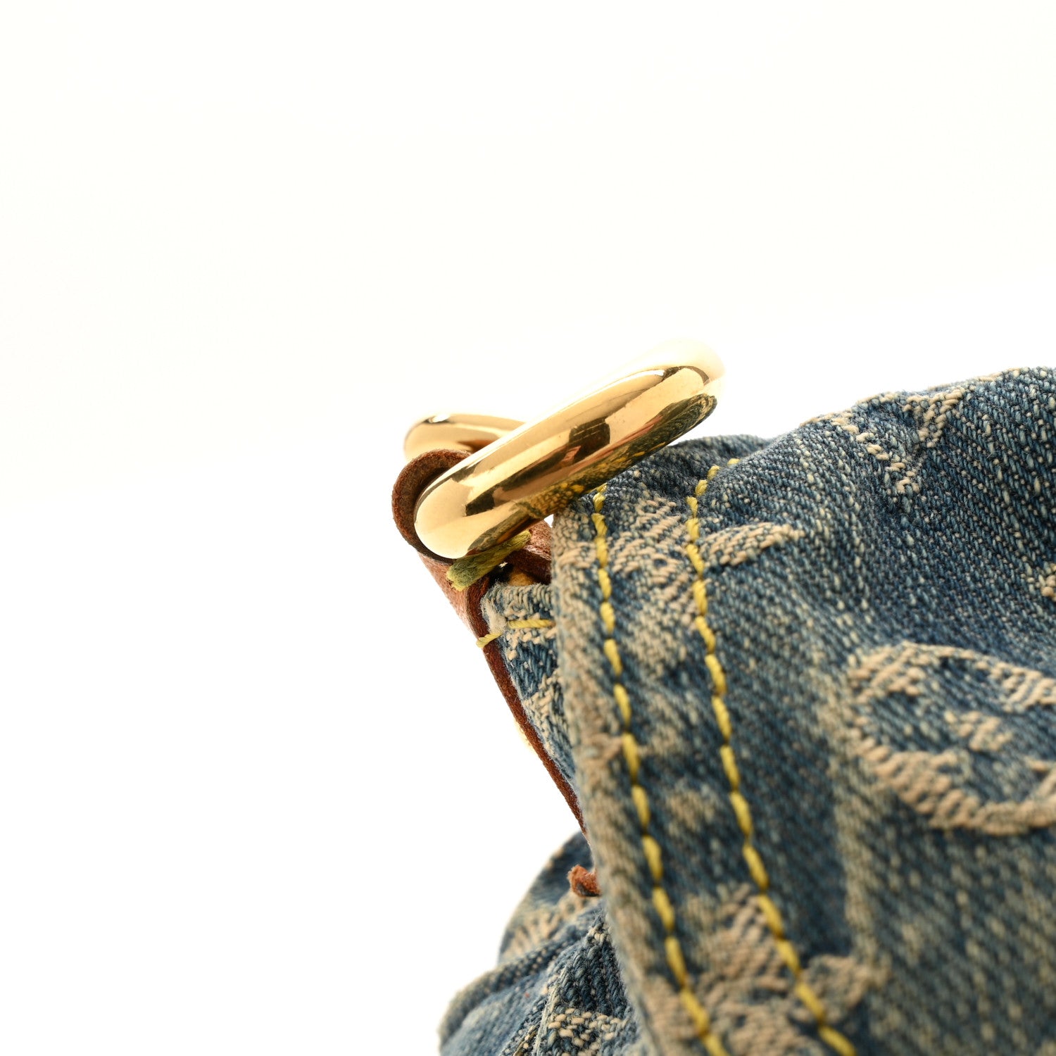 Monogram Denim Mini Pleaty Blue