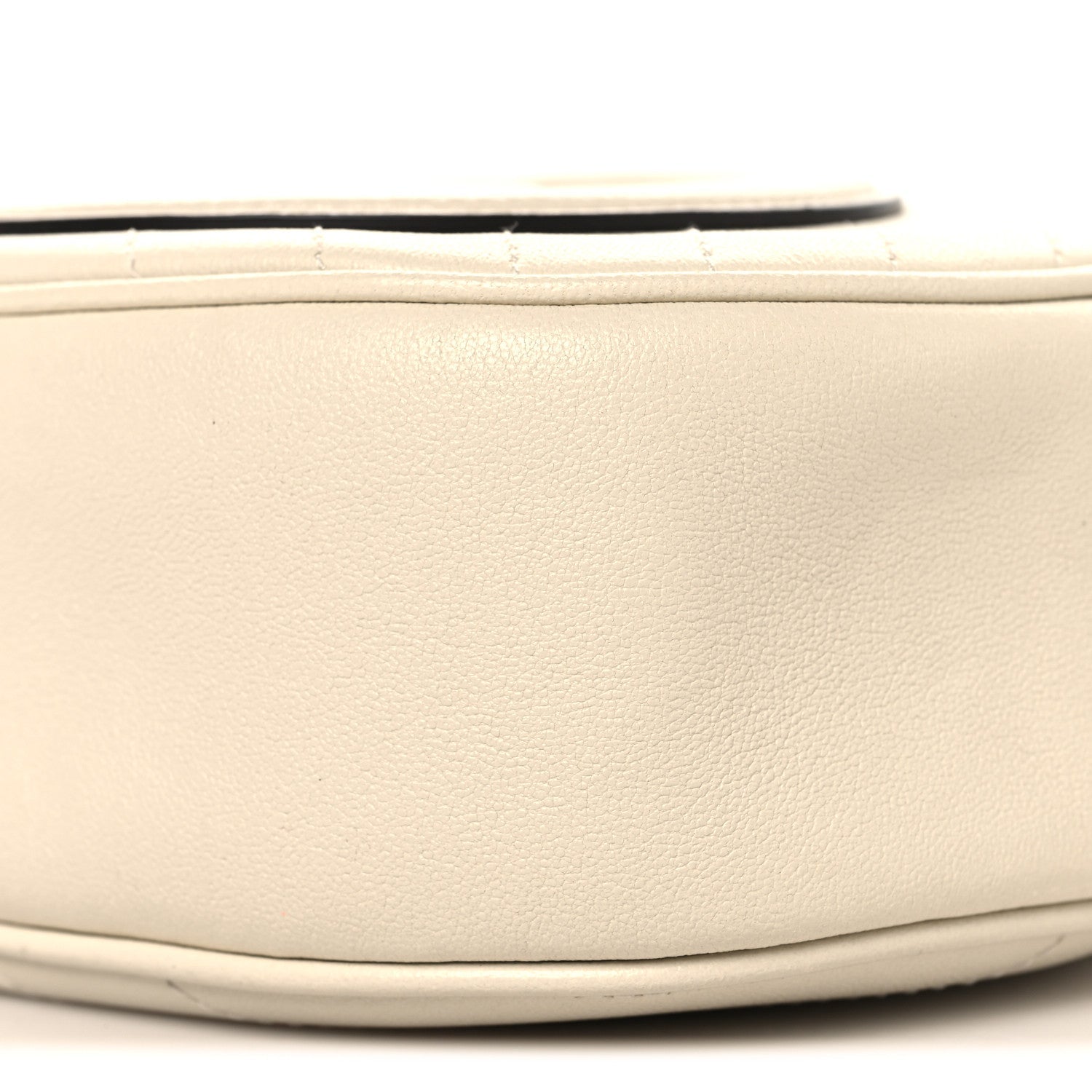 Sakai Be Green Calfskin Diagonal Stitched Mini Blondie Shoulder Bag Mystic White